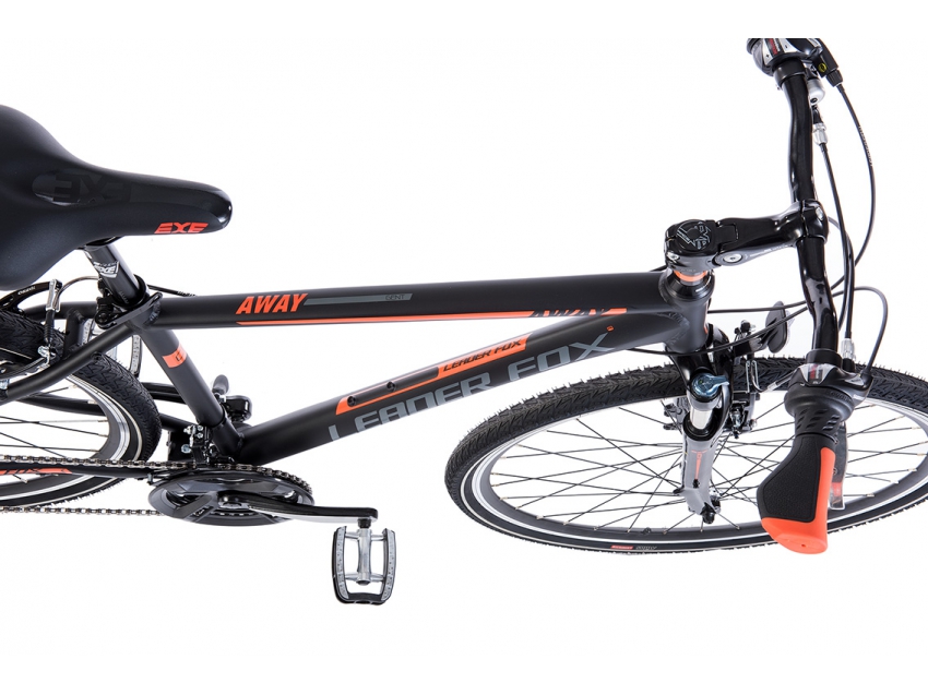 Vélo Cross Homme Leaderfox Away 28 Pouces – Cadre Aluminium 57 Cm, 21 Vitesses Shimano, Fourche Suspendue, Freins Tektro
